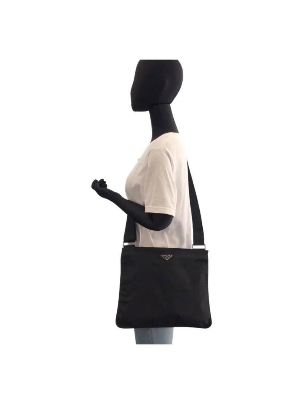 Prada Tessuto Black Nylon Shoulder Bag